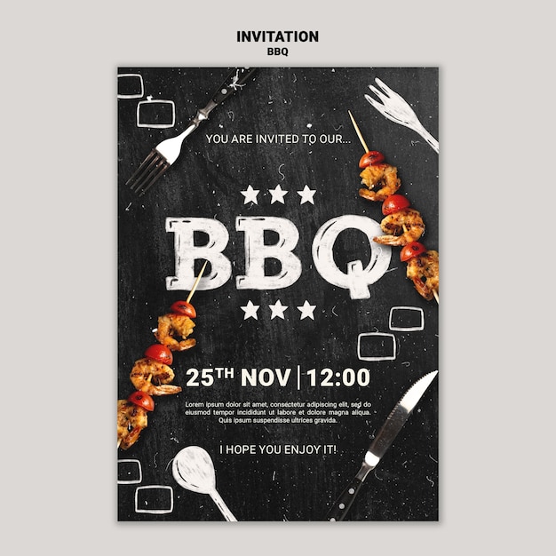 Free PSD bbq template design