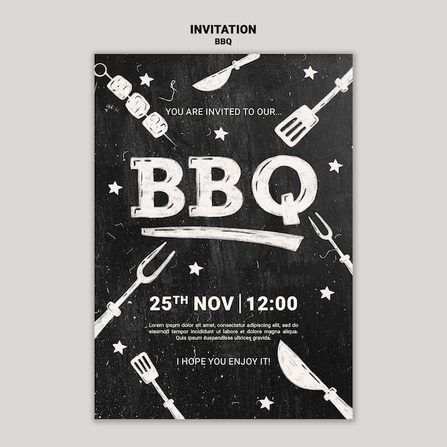 Free PSD bbq template design