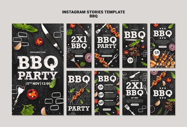 Free PSD bbq template design