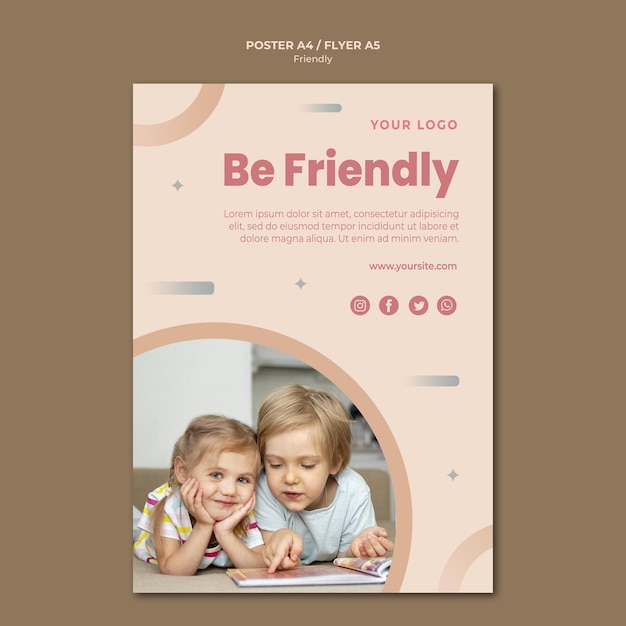 Free PSD be friendly flyer print template