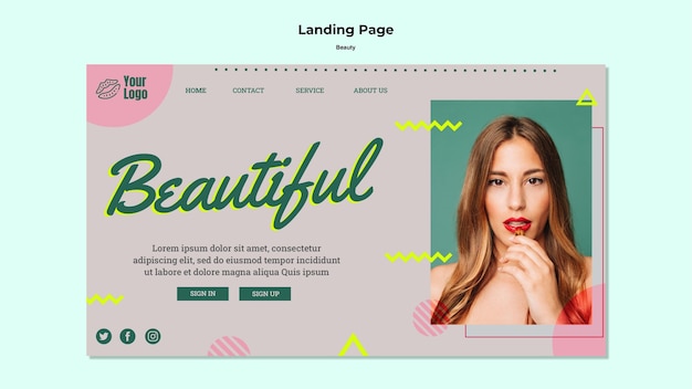 Beautiful concept landing page web template