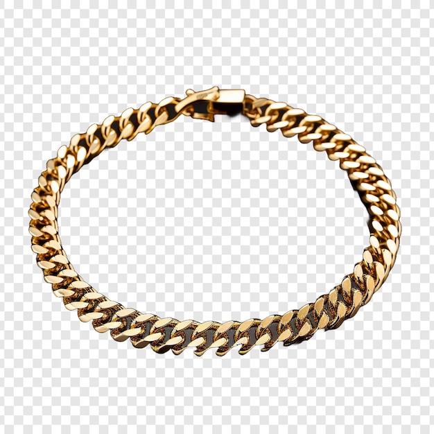 Free PSD beautiful designed gold bracelet isolated on transparent background