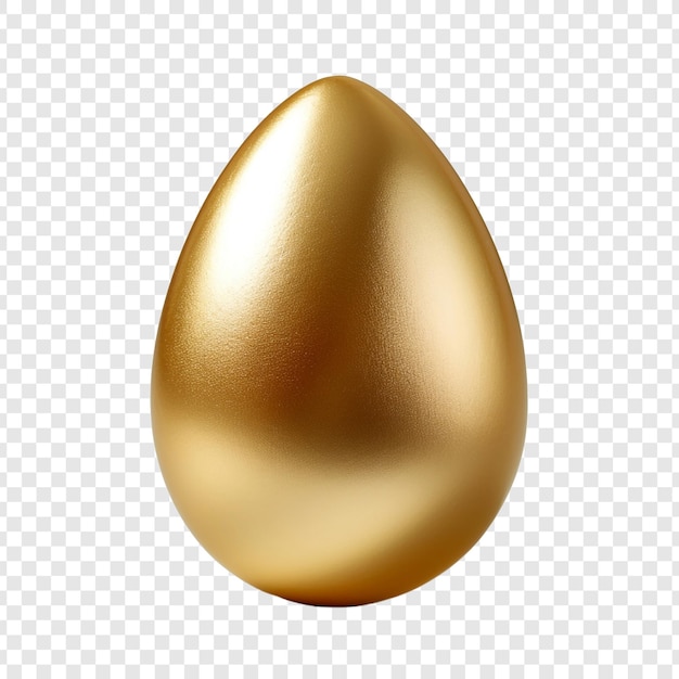 Free PSD beautiful egg with golden horn isolated on transparent background