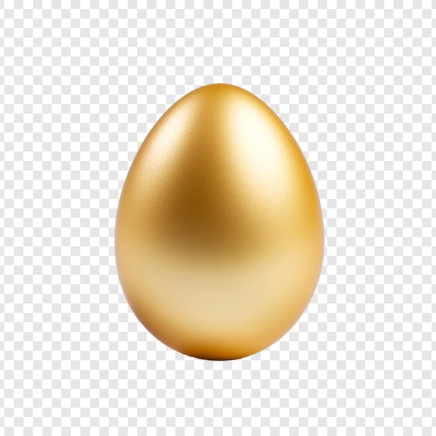 Free PSD beautiful egg with golden horn isolated on transparent background