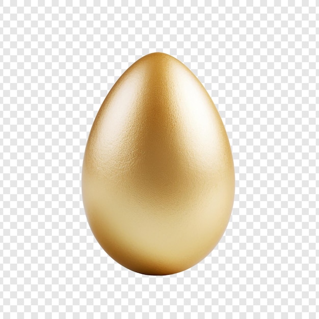 Free PSD beautiful egg with golden horn isolated on transparent background