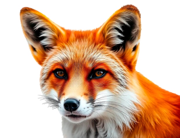 Free PSD beautiful isolated fox