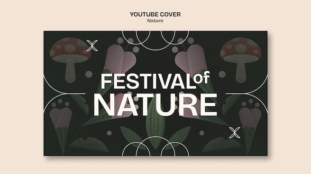 Free PSD beautiful nature youtube cover