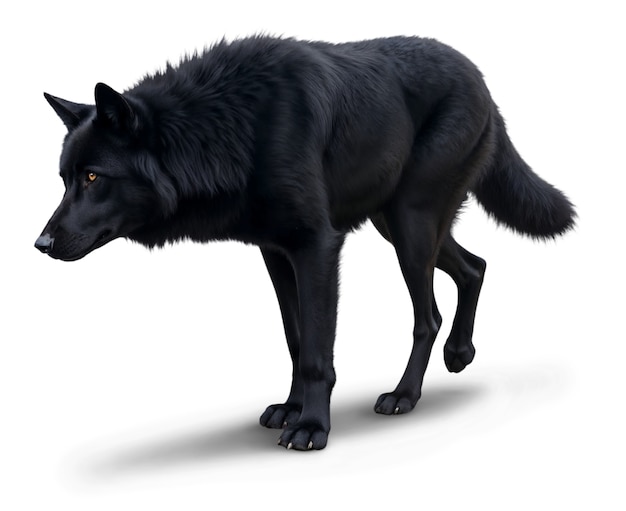 Free PSD beautiful wolf isolated