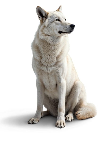 Free PSD beautiful wolf isolated