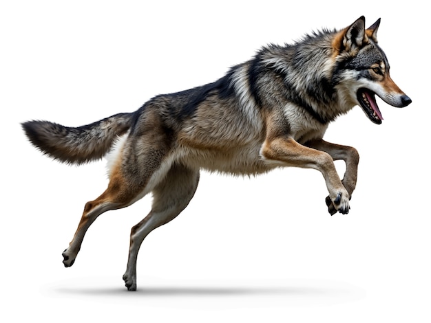 Free PSD beautiful wolf isolated