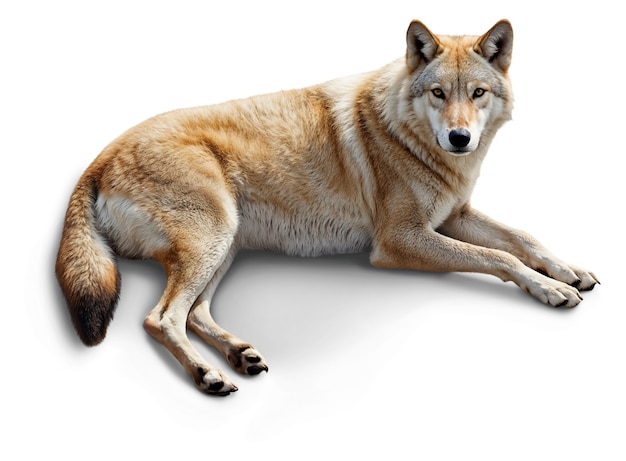 Free PSD beautiful wolf isolated