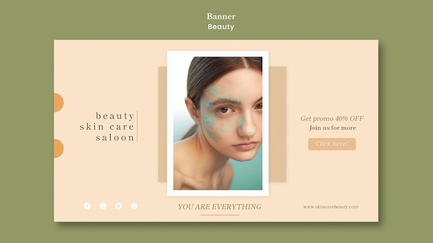 Free PSD beauty banner template