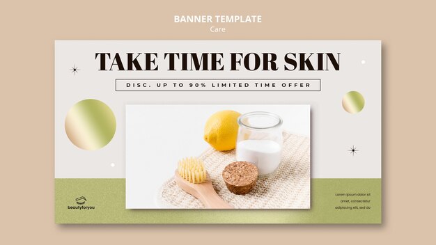 Beauty and care banner design template