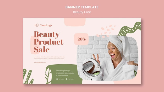 Beauty care template banner