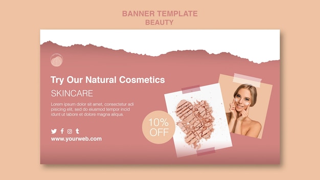 Beauty concept banner template