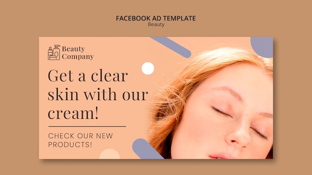 Free PSD beauty concept facebook template