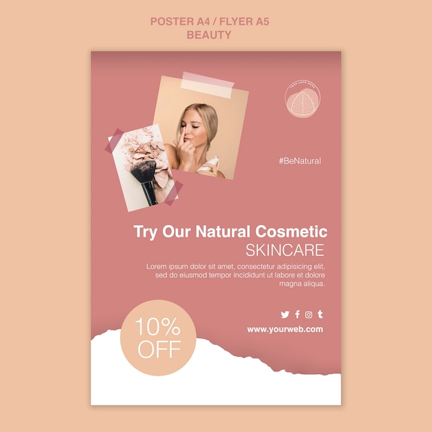 Beauty concept poster template