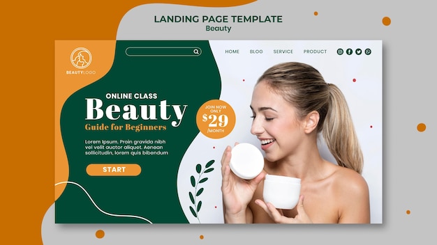 Beauty concept web template