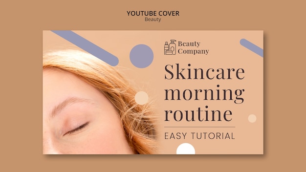 Beauty concept youtube cover template