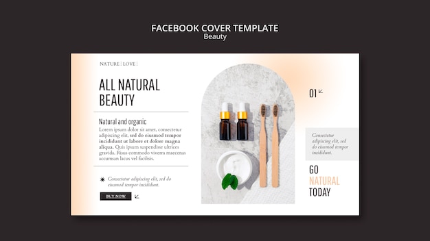 Free PSD beauty and cosmetics social media cover template