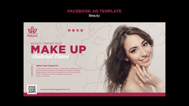 Free PSD beauty facebook ad template