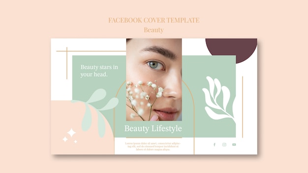 Free PSD beauty facebook cover template