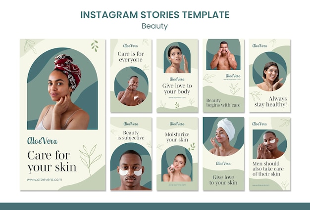 Free PSD beauty instagram stories design template