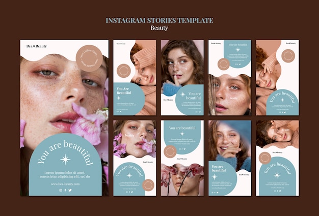 Free PSD beauty instagram stories template