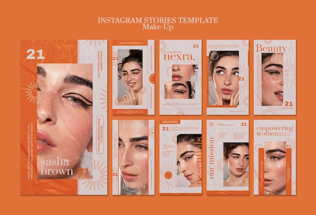 Free PSD beauty instagram stories template