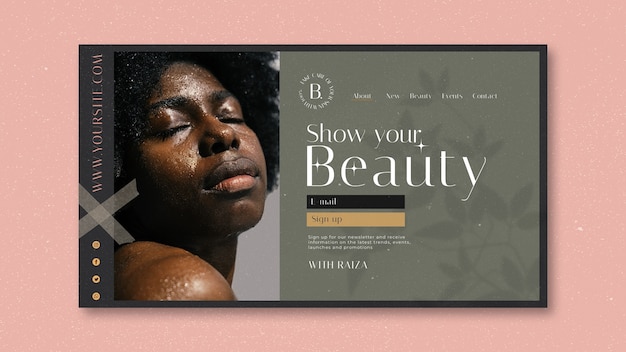 Beauty landing page template design