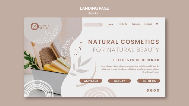 Free PSD beauty landing page