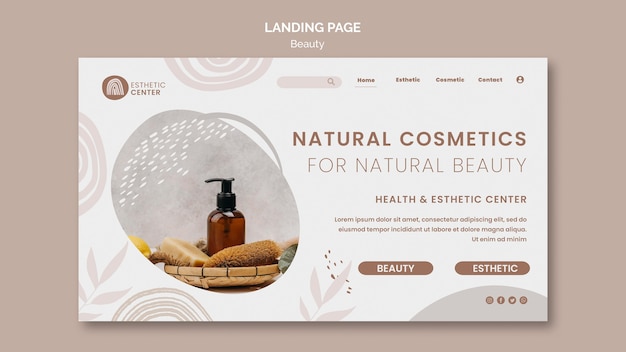 Free PSD beauty landing page