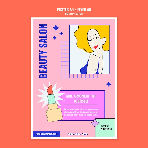 Beauty pop art print template