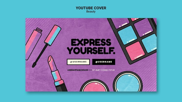 Free PSD beauty pop art youtube cover