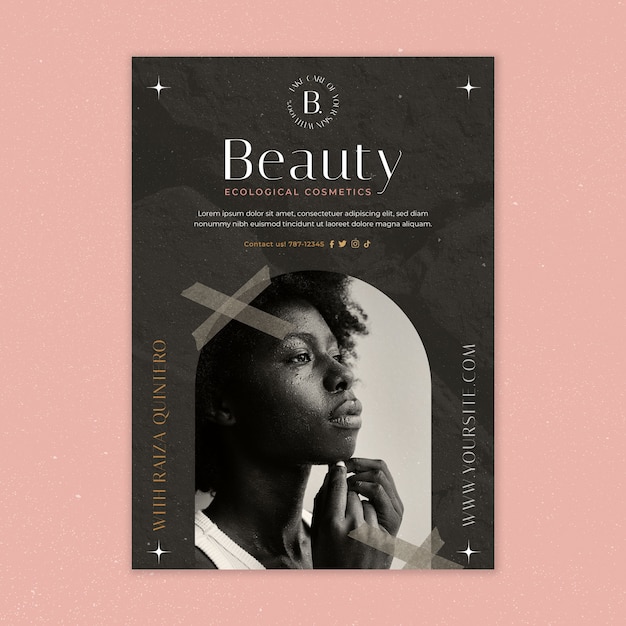 Beauty poster template design