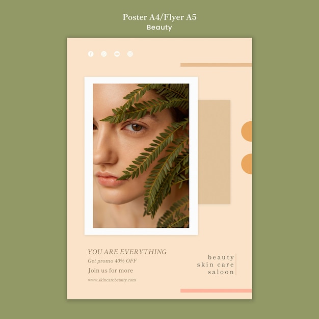 Free PSD beauty poster template