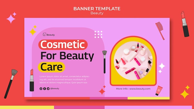 Free PSD beauty product horizontal banner template