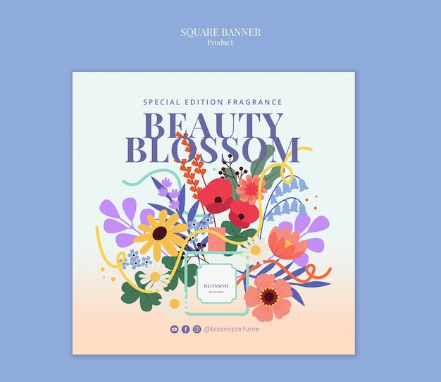 Free PSD beauty product template design