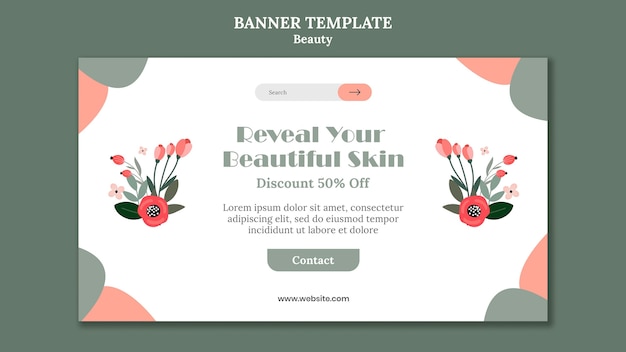 Beauty sale banner template