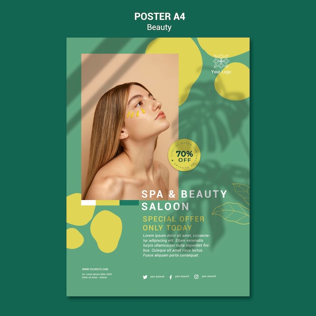 Beauty salon poster template