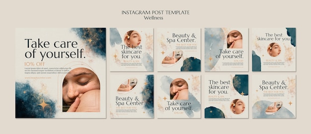 Free PSD beauty and spa center  instagram posts