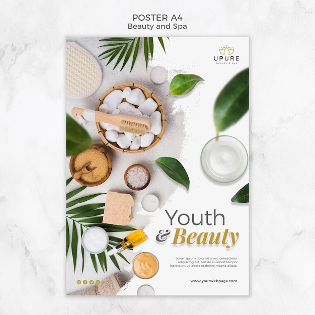 Free PSD beauty and spa poster template