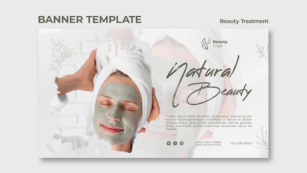 Free PSD beauty treatment concept banner template