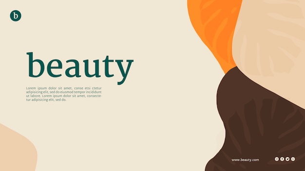 Free PSD beauty web template with abstract shapes