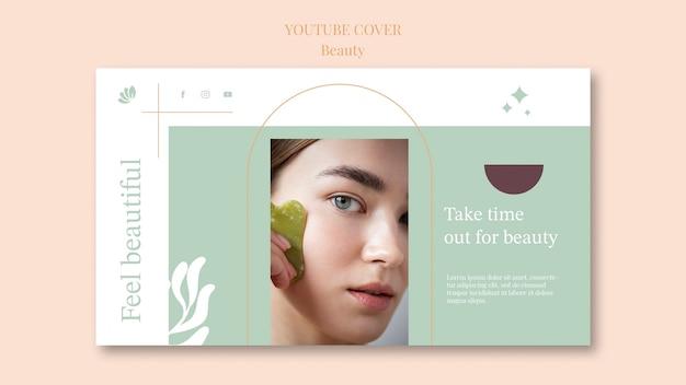 Free PSD beauty youtube cover template