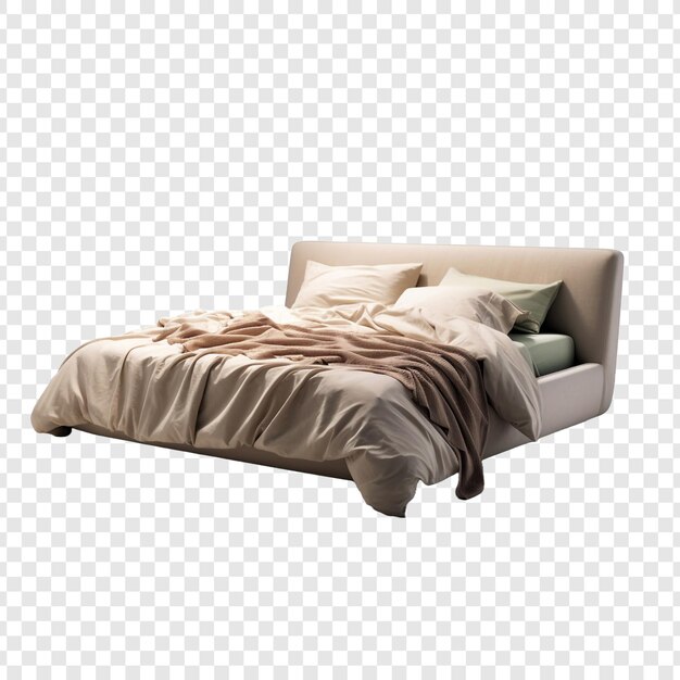 Bed isolated on transparent background