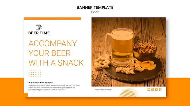 Free PSD beer banner template concept