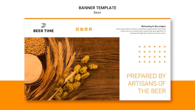 Free PSD beer banner template