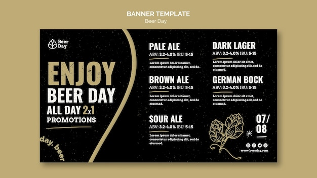 Beer day banner template