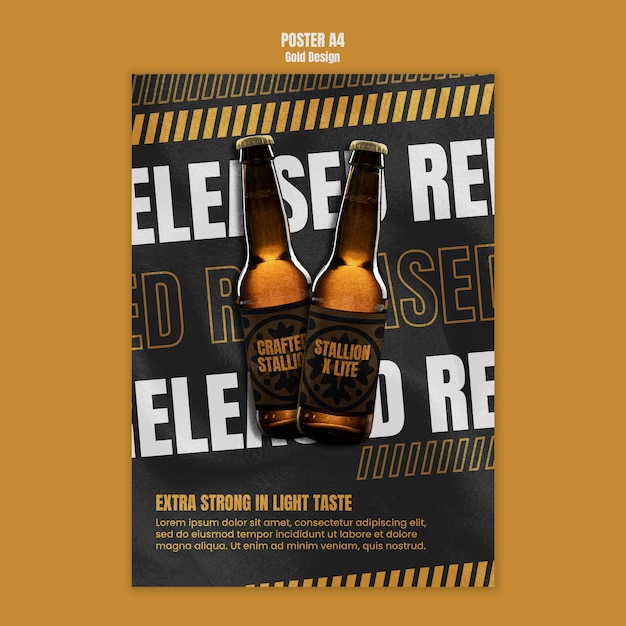 Free PSD beer festival poster template